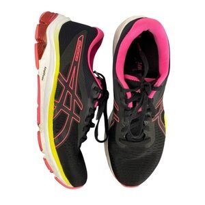 Asics black pink white athletic walking running shoes F910920 wms sz 9.5